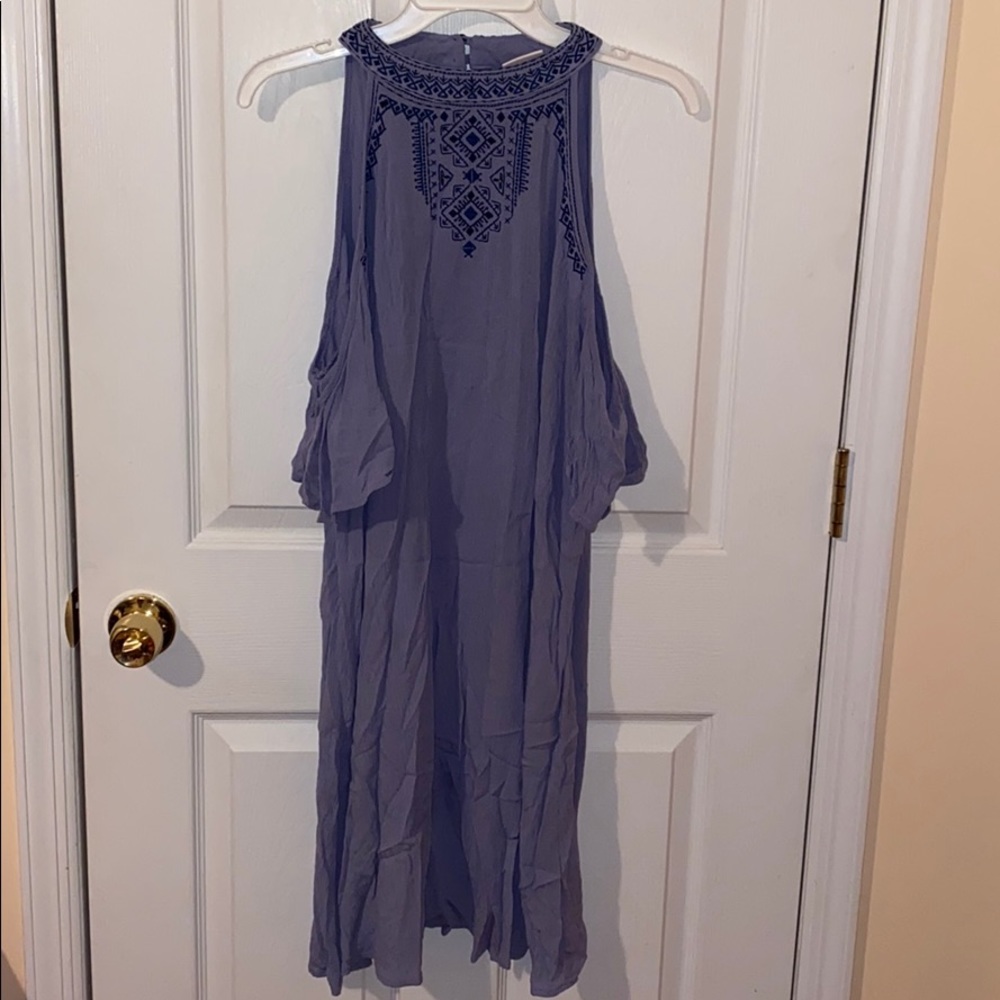 Large Blue Off the shoulder dress